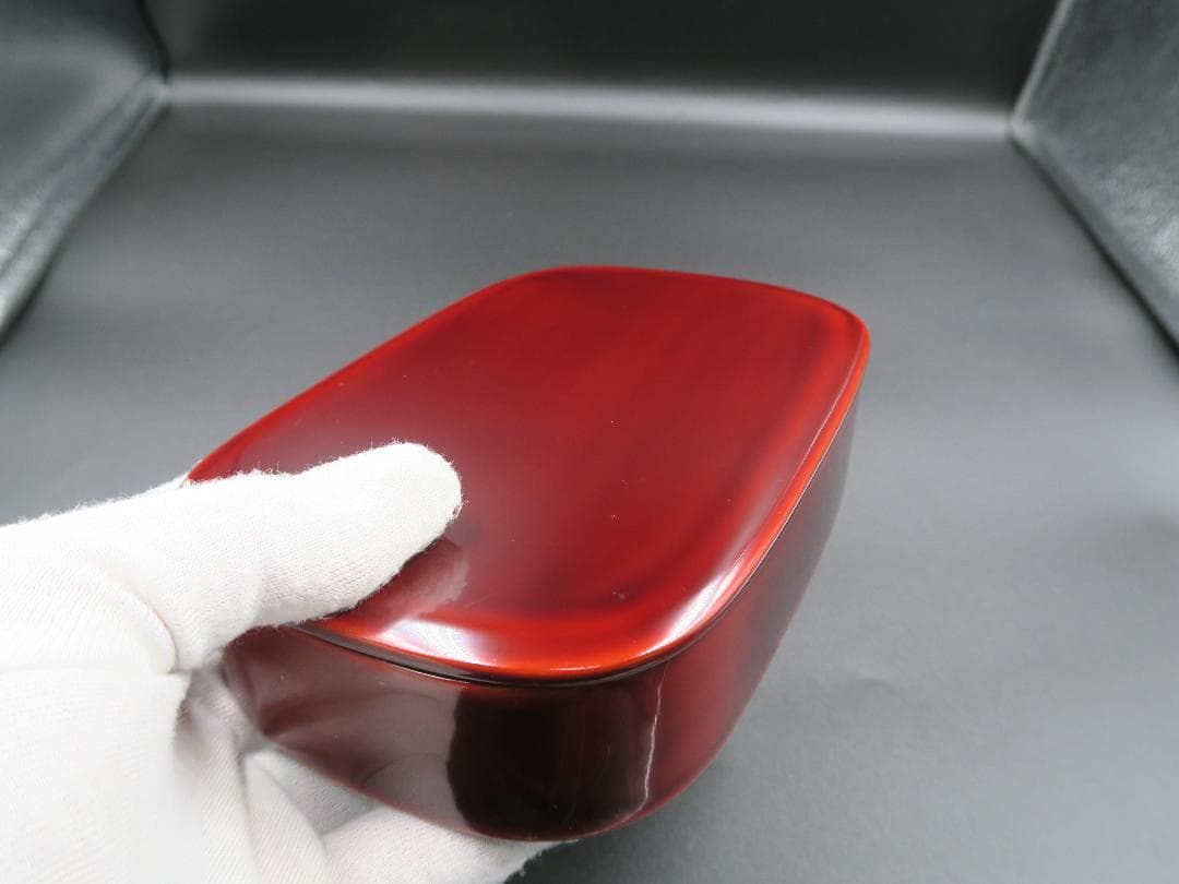 【輪島塗】曲げわっぱ弁当箱 塩徳屋漆器店 溜塗内朱塗 一客 天然木 共箱