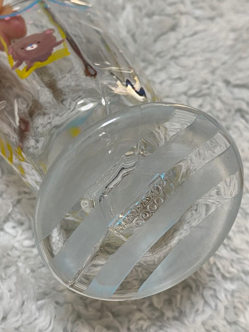 絵付けガラス作家　hey flower ガラスコップ　コアラ　いぬ　うさぎ　くま