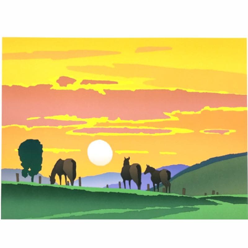 ☆藤倉英幸☆ 「 朝が来た 」 シルクスクリーン 全紙　未使用額！