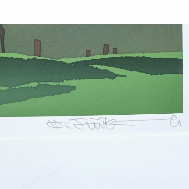 ☆藤倉英幸☆ 「 朝が来た 」 シルクスクリーン 全紙　未使用額！