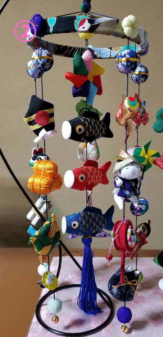 端午の節句つるし飾り(青、緑)