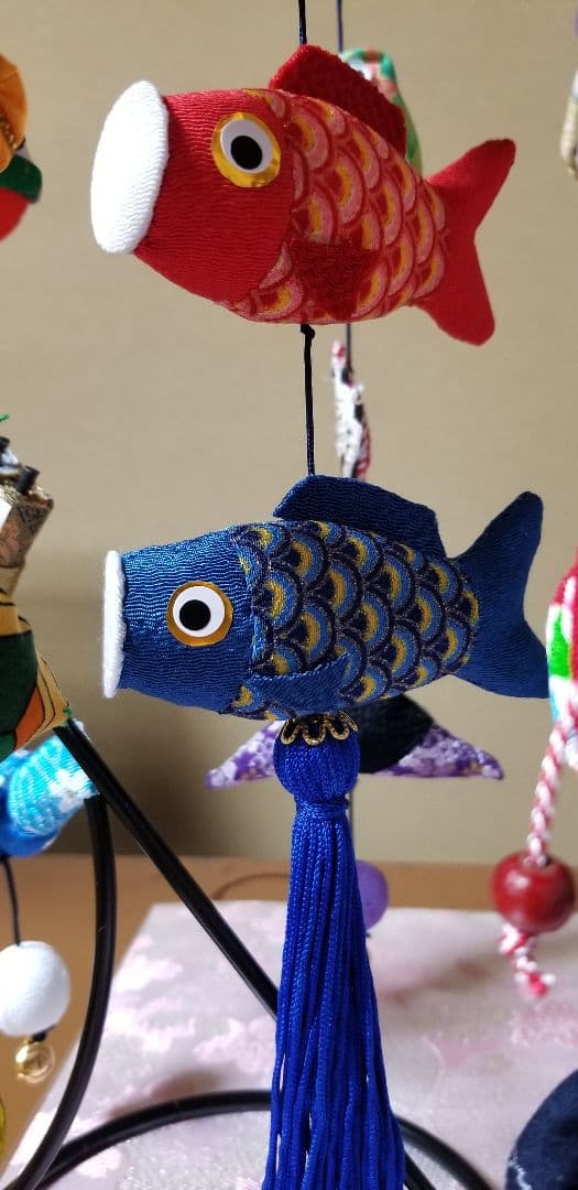 端午の節句つるし飾り(青、緑)