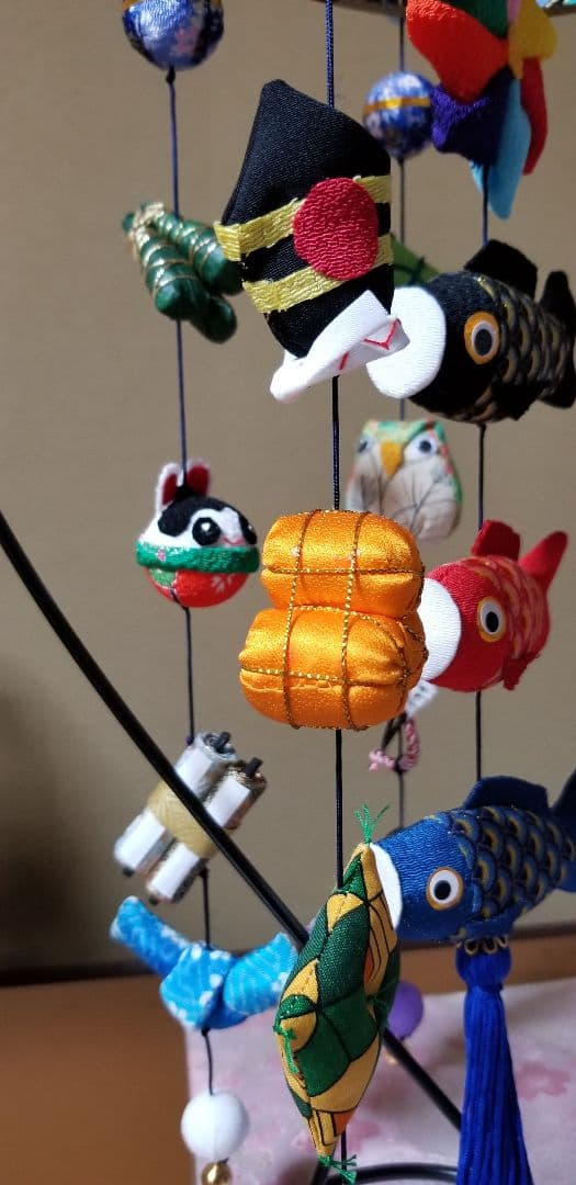 端午の節句つるし飾り(青、緑)