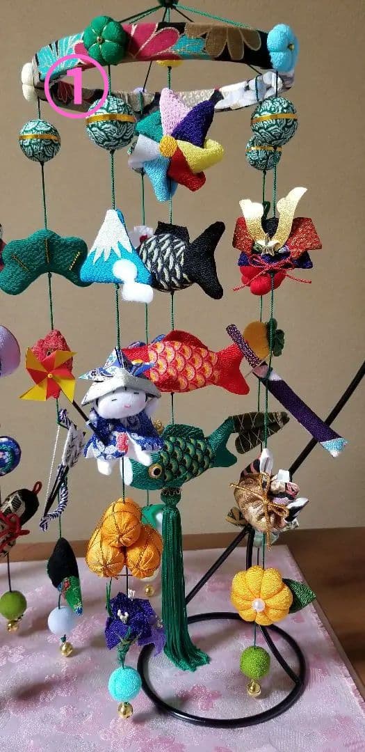 端午の節句つるし飾り(青、緑)