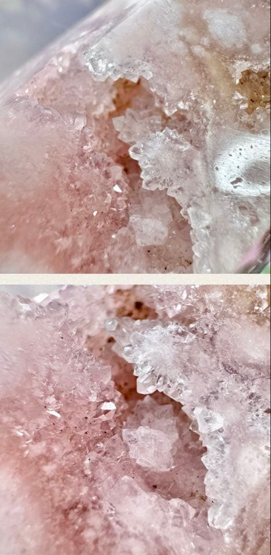 【D232】ぽわわんピンクとザクキラ結晶☆桜瑪瑙 ポイント タワー Bタイプ