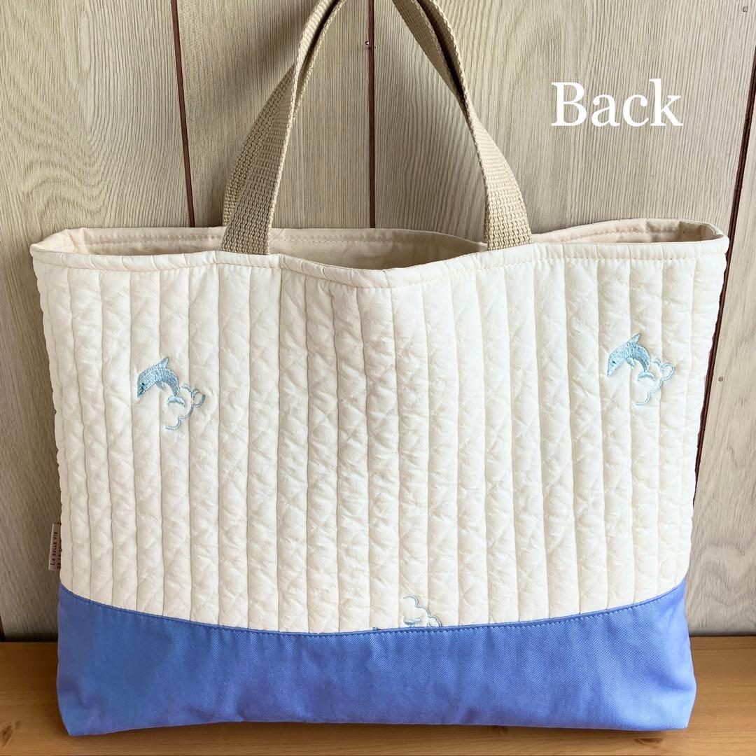 ヌビ　A4 トート　レッスンバック　イブル　イルカ　水色　ブルー　男の子　女の子