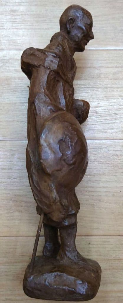 大値下げ◆良寛和尚【たくはつ良寛】滝川毘堂 作◆ネオブロンズ像◆共箱.栞.布付き