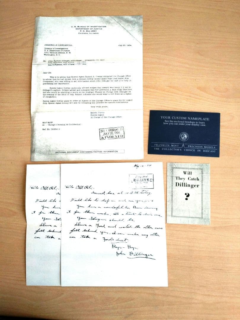 フランクリンミント　1933 フォード　デラックス　John Dillinger