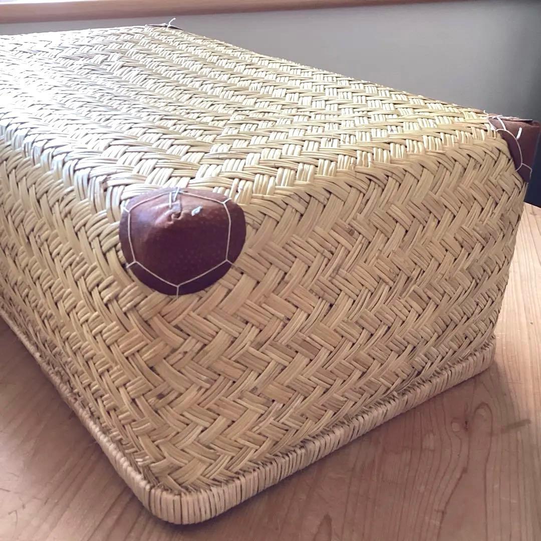 竹行李　鳥越の竹細工　すず竹　約40cm×60cm 高さ24cm