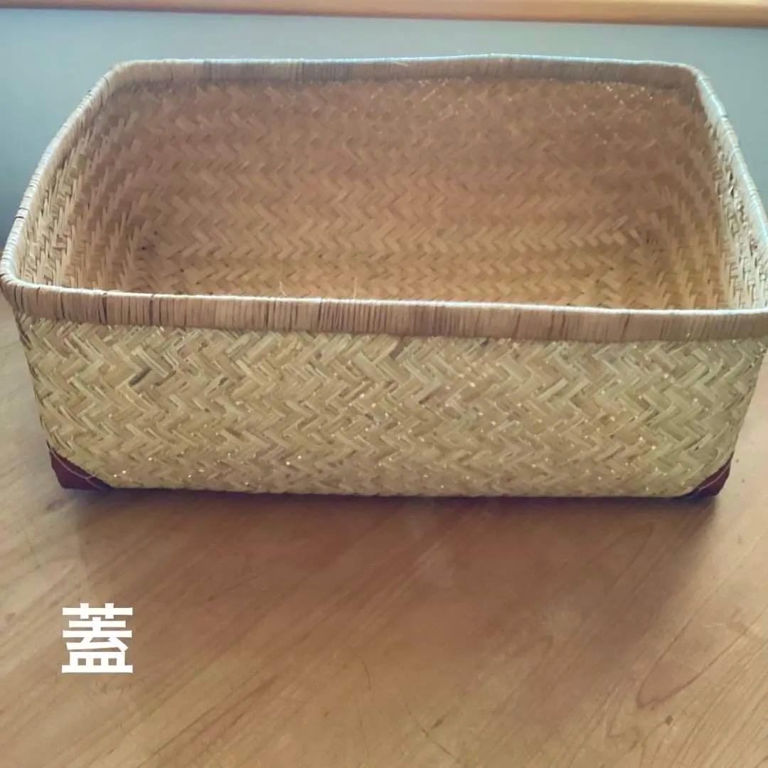 竹行李　鳥越の竹細工　すず竹　約40cm×60cm 高さ24cm