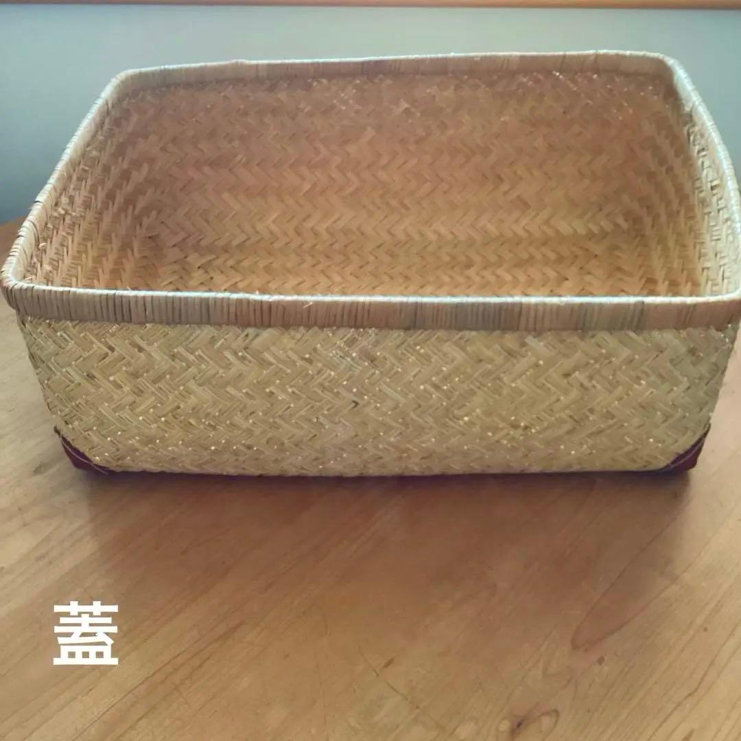 竹行李　鳥越の竹細工　すず竹　約40cm×60cm 高さ24cm
