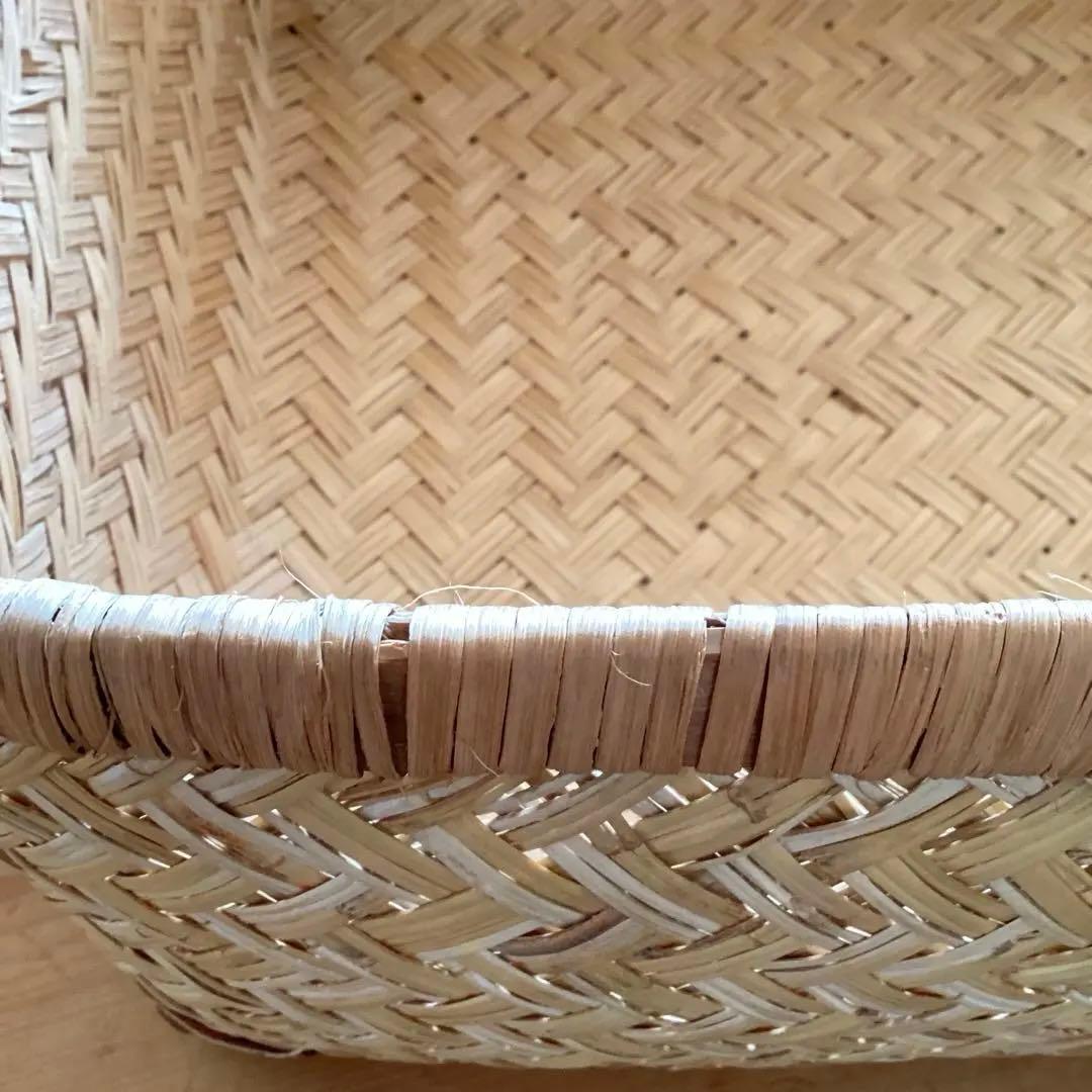 竹行李　鳥越の竹細工　すず竹　約40cm×60cm 高さ24cm