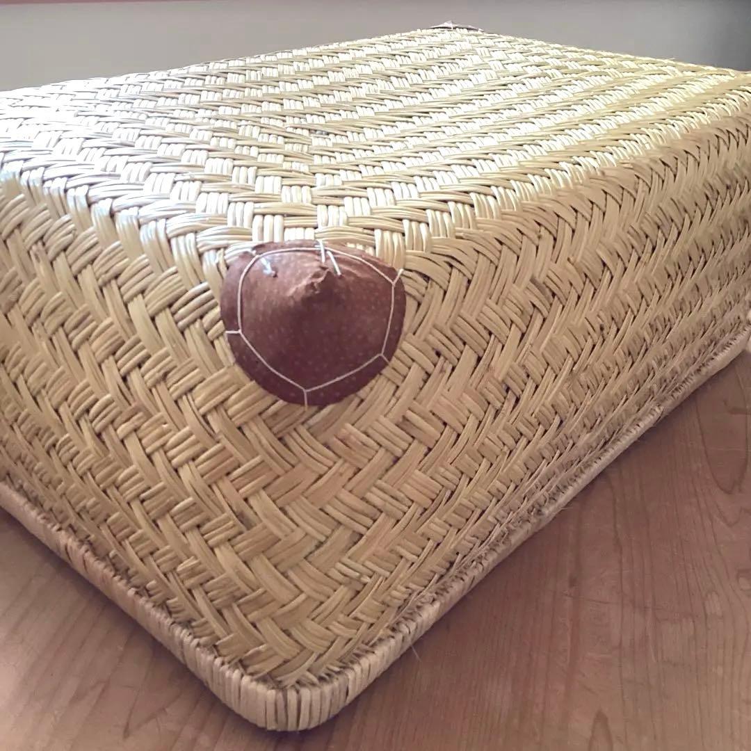 竹行李　鳥越の竹細工　すず竹　約40cm×60cm 高さ24cm