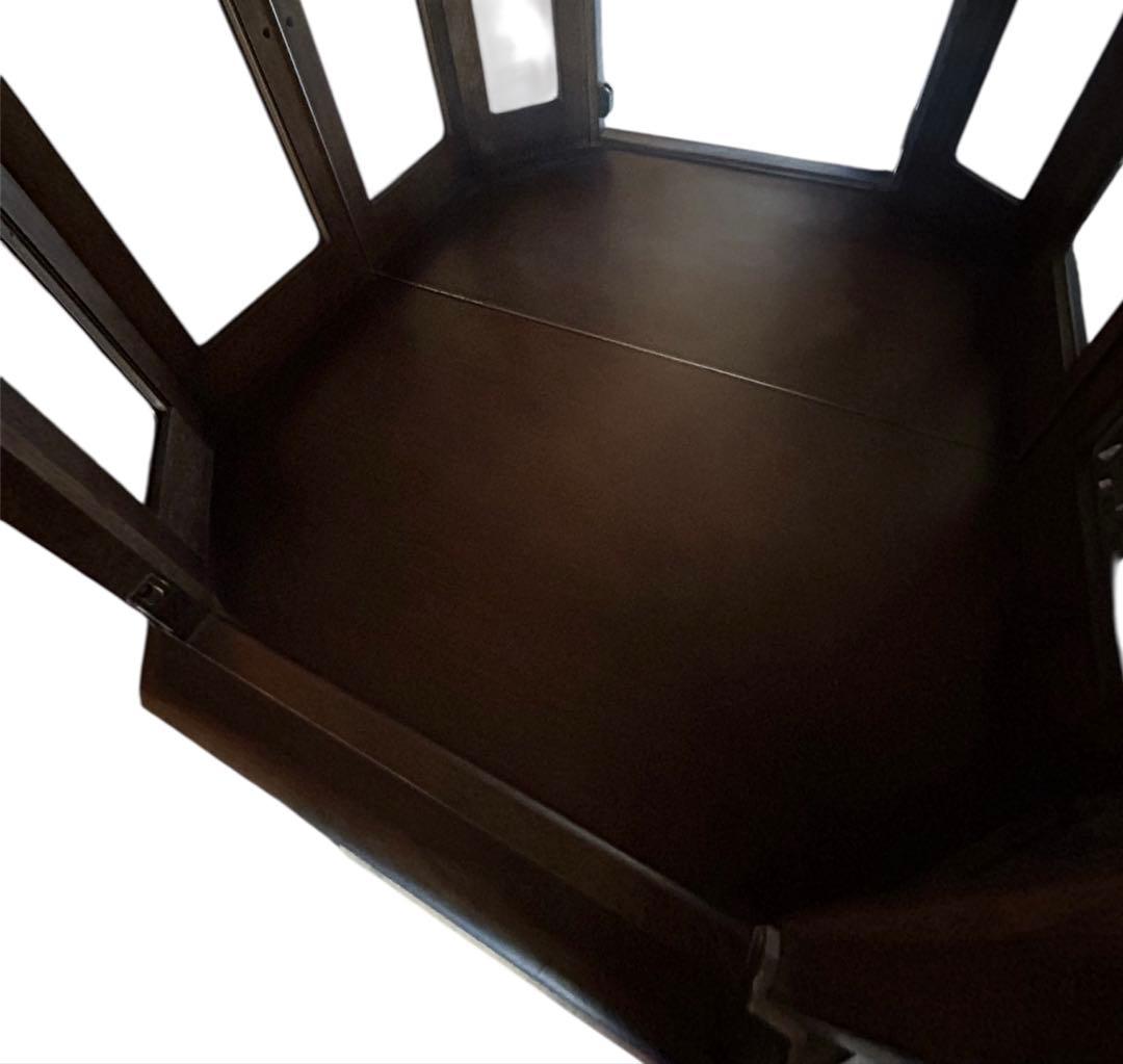 【カリモク キュリオケース】内部照明付き 5面 ガラス 5段 飾り棚 ★美品