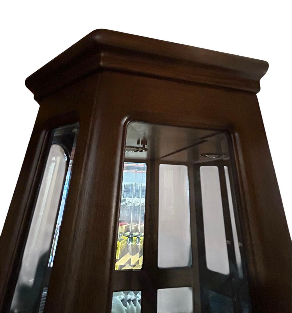 【カリモク キュリオケース】内部照明付き 5面 ガラス 5段 飾り棚 ★美品