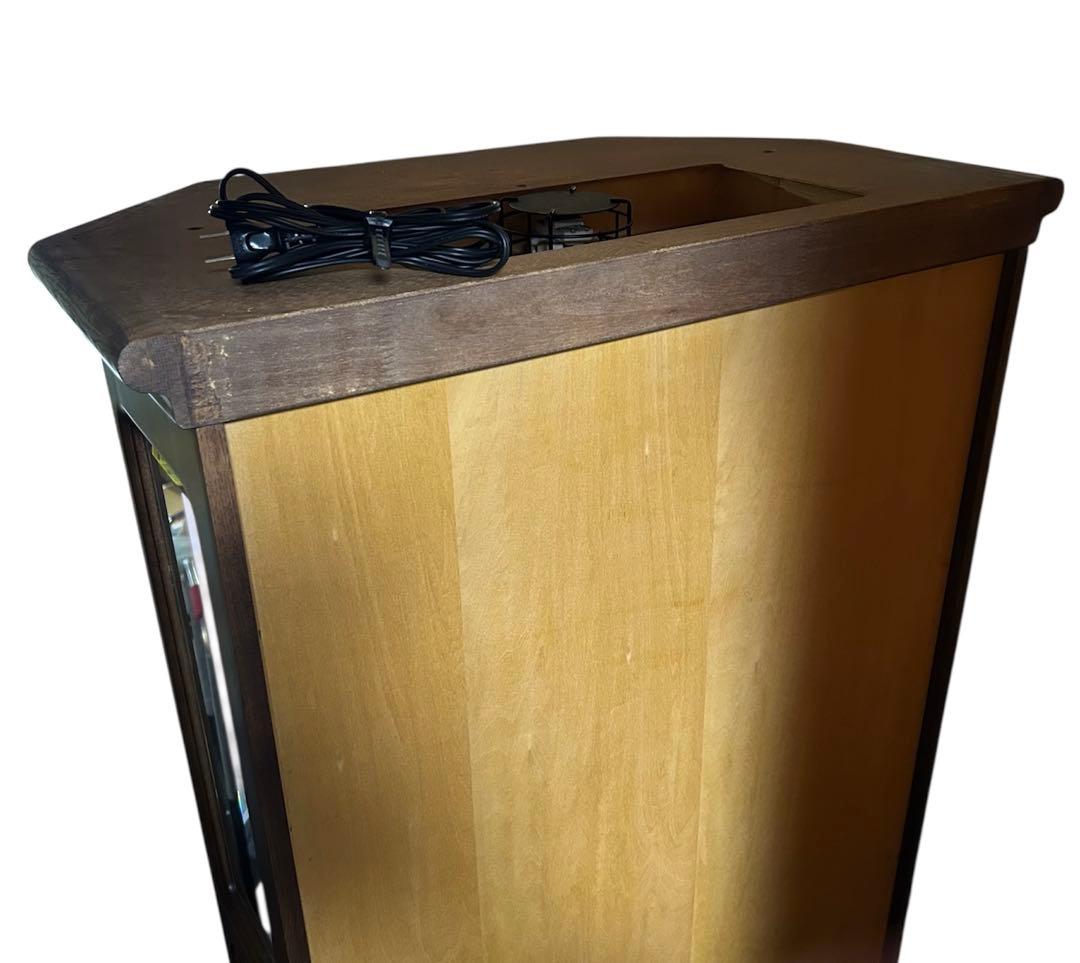 【カリモク キュリオケース】内部照明付き 5面 ガラス 5段 飾り棚 ★美品