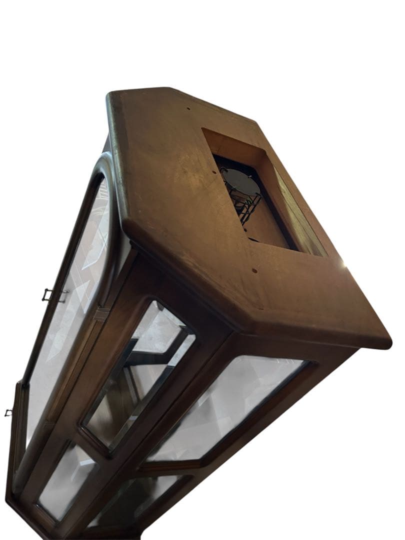 【カリモク キュリオケース】内部照明付き 5面 ガラス 5段 飾り棚 ★美品