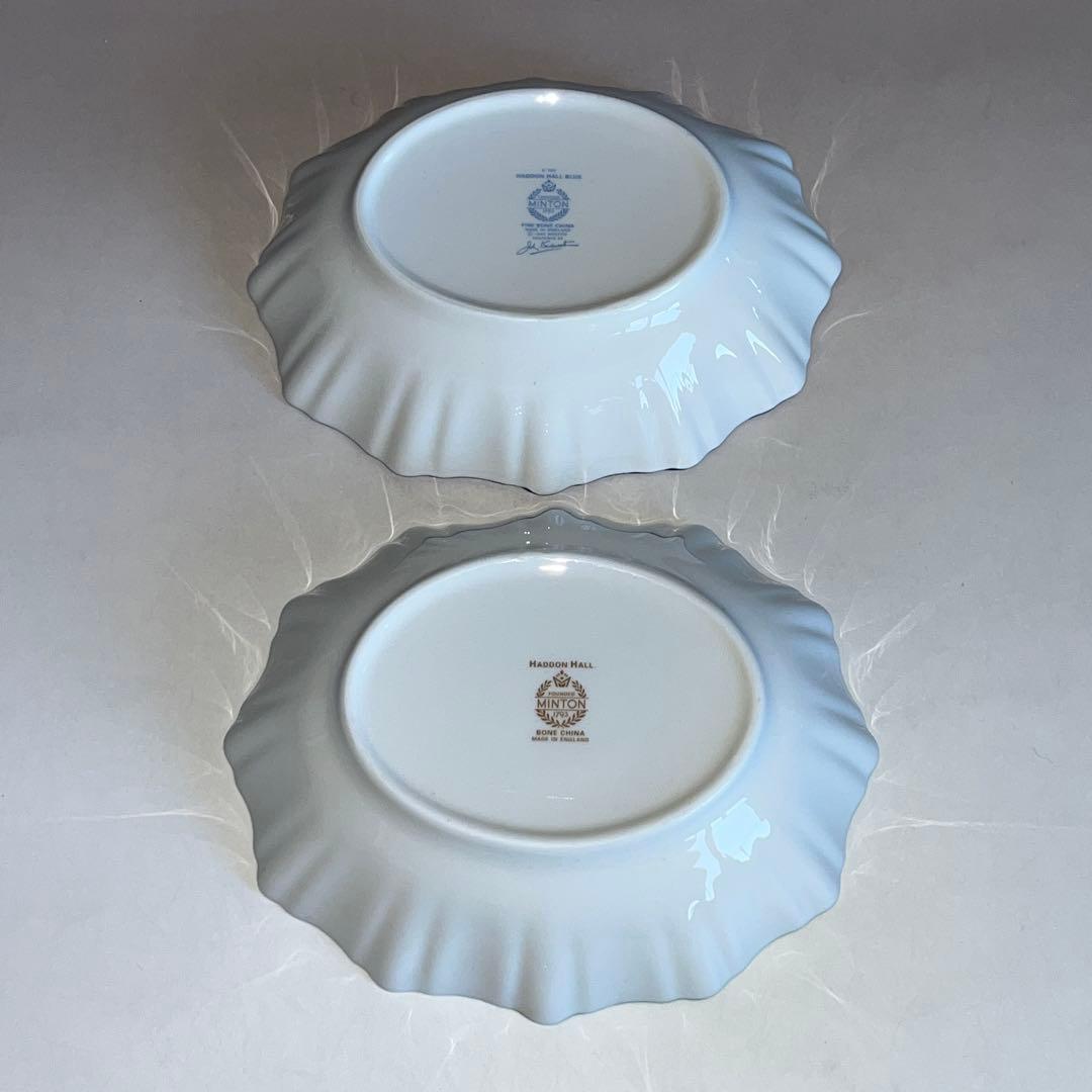 希少 ミントン ハドンホール オーバルトレイト ブルー シュガーポット
