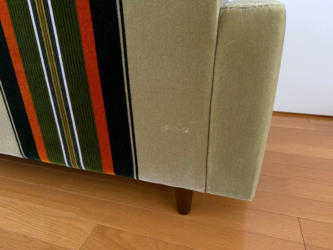 【たのメル便】モケット 2人掛けソファ ミッドセンチュリー 昭和レトロ