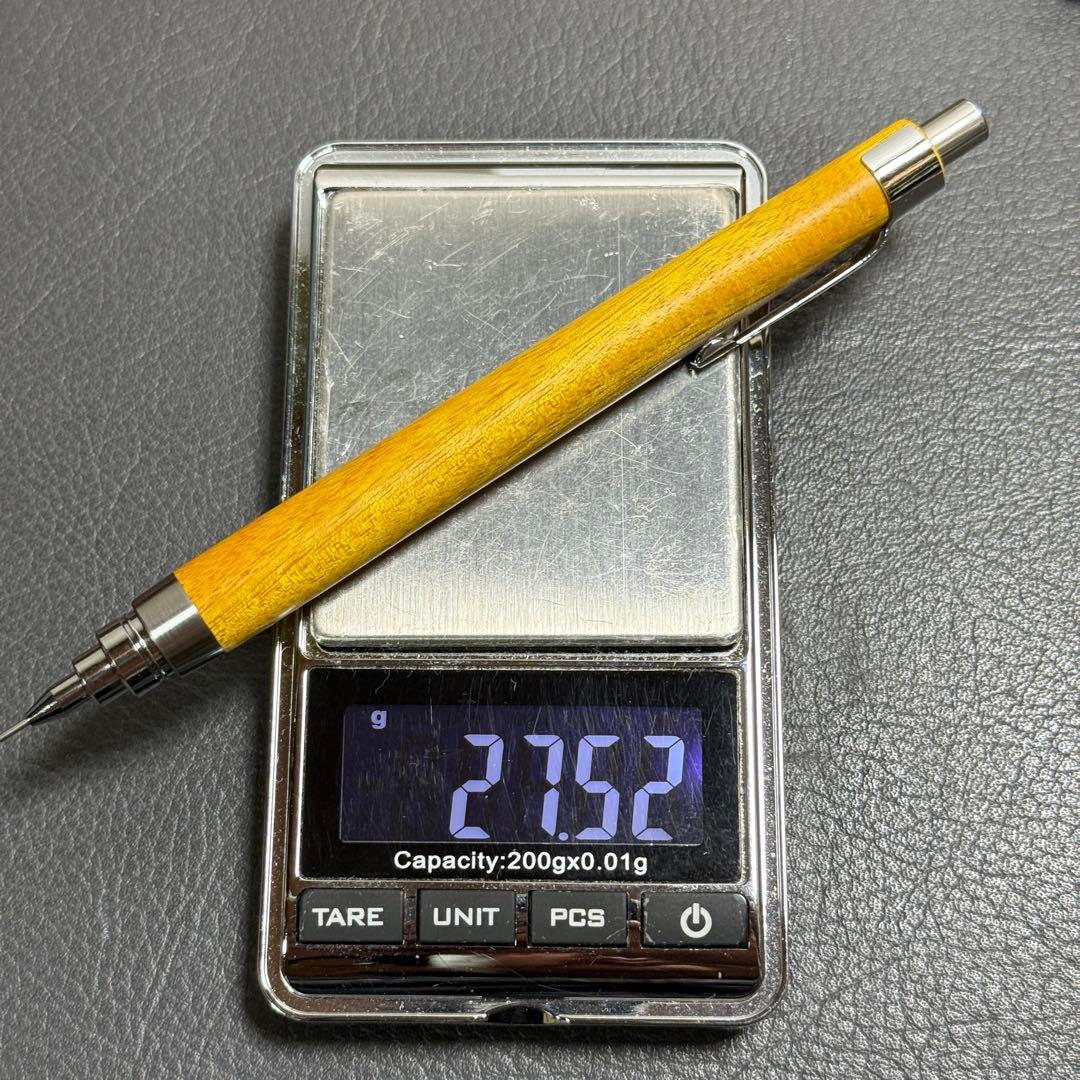 105ハゼ白太付き　木製シャーペン　最強低重心　ステンレス