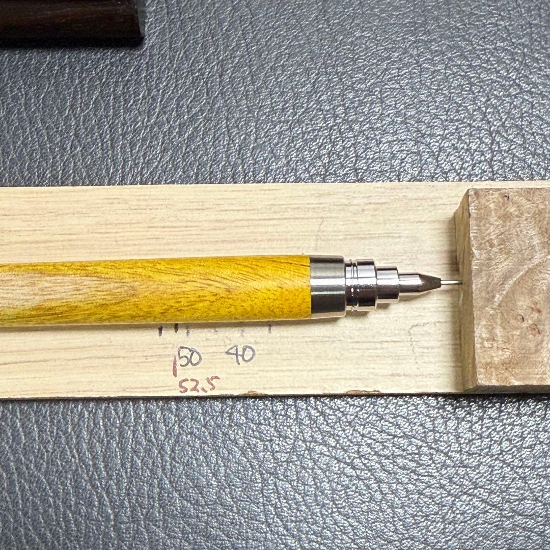 105ハゼ白太付き　木製シャーペン　最強低重心　ステンレス