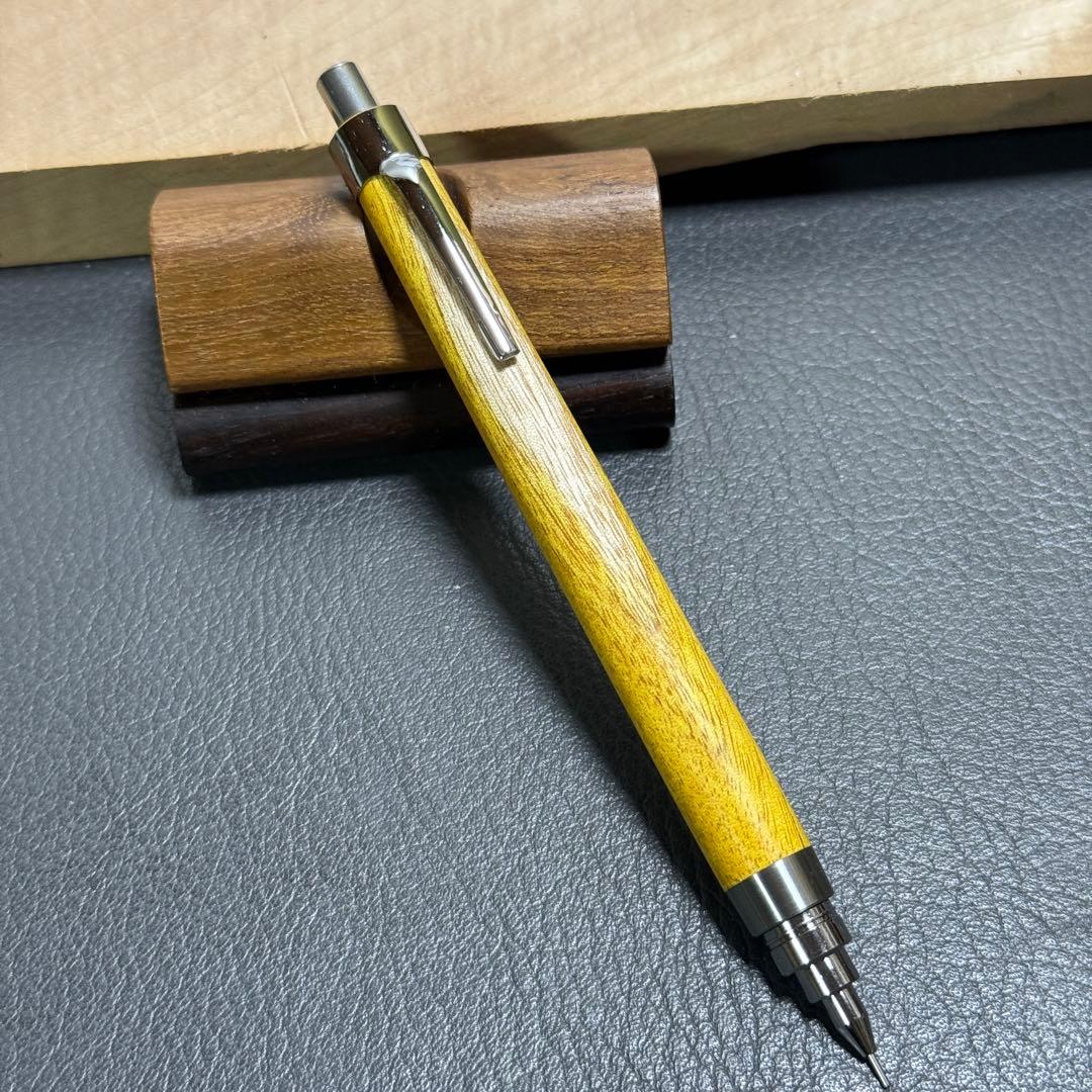 105ハゼ白太付き　木製シャーペン　最強低重心　ステンレス