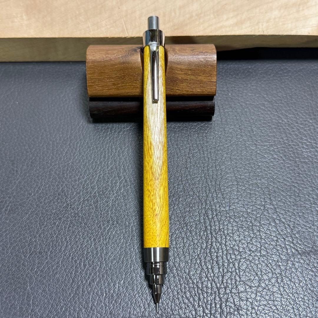 105ハゼ白太付き　木製シャーペン　最強低重心　ステンレス