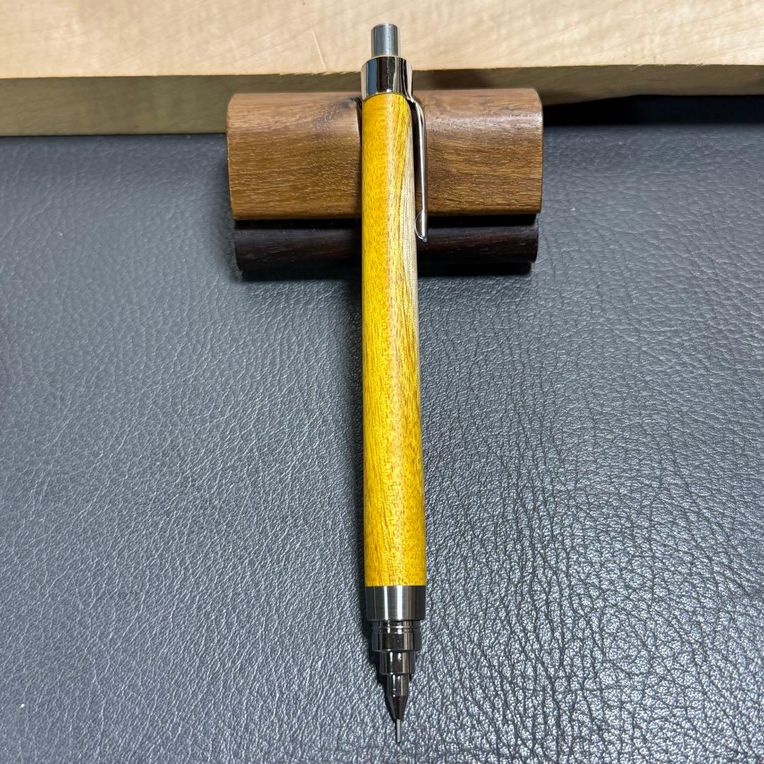 105ハゼ白太付き　木製シャーペン　最強低重心　ステンレス