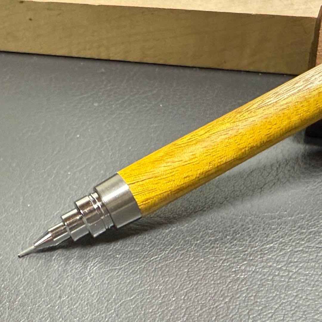 105ハゼ白太付き　木製シャーペン　最強低重心　ステンレス