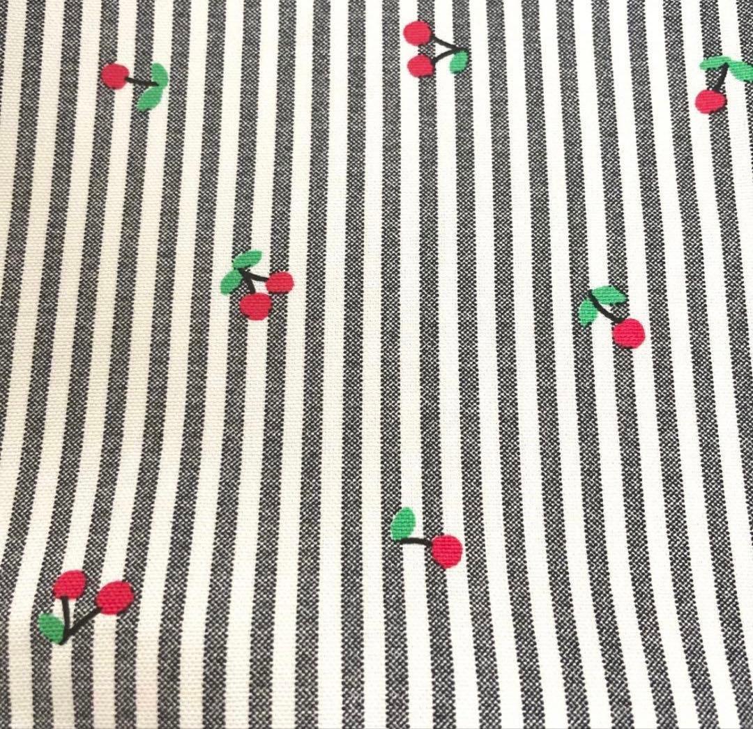 1312 レッスンバッグ　上履き入れ　体操服袋　さくらんぼ　女の子　ハンドメイド