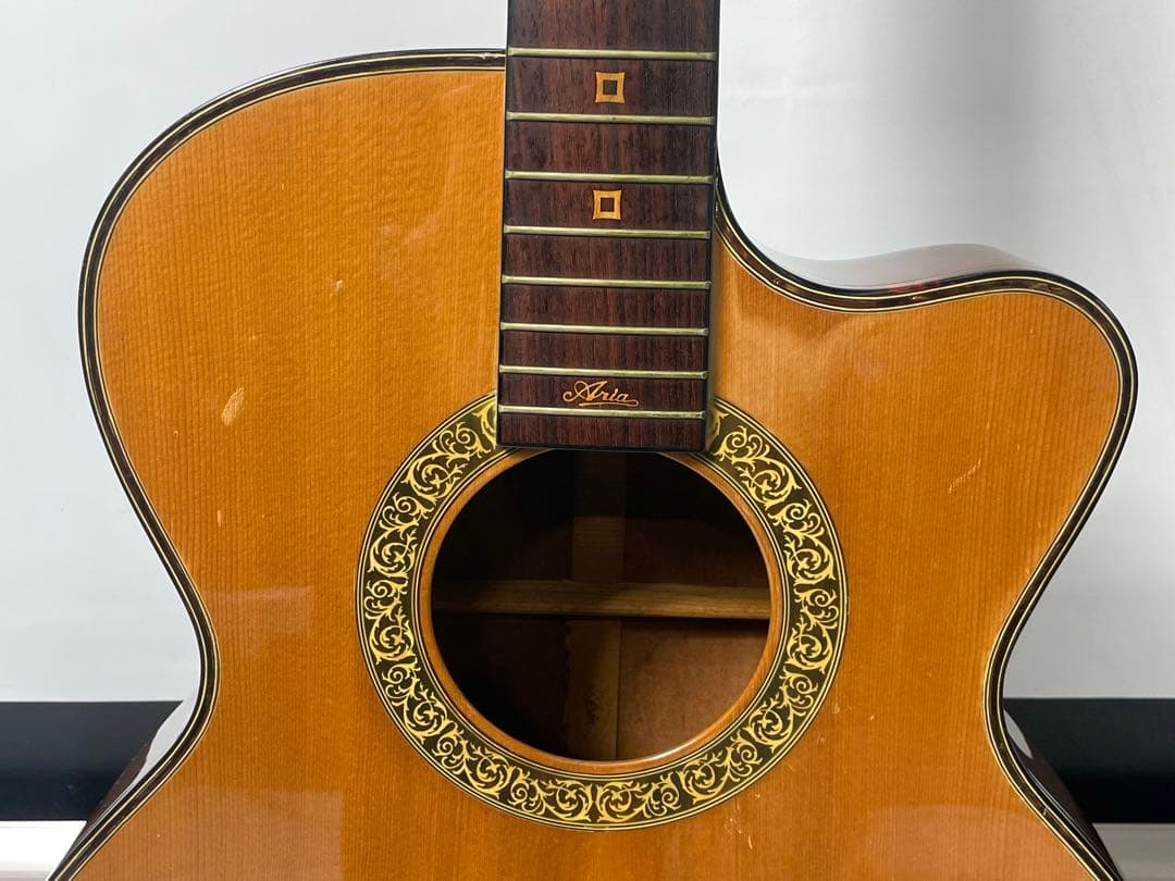 動作済 ペグ難有 ARIA The Sandpiper エレアコ アコギ