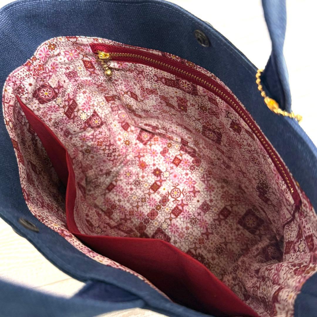 アメリカンショートヘアー刺繍♡ビンテージ帆布のトートバッグ