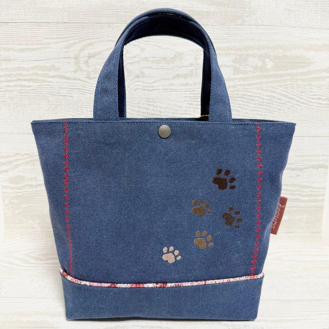 アメリカンショートヘアー刺繍♡ビンテージ帆布のトートバッグ