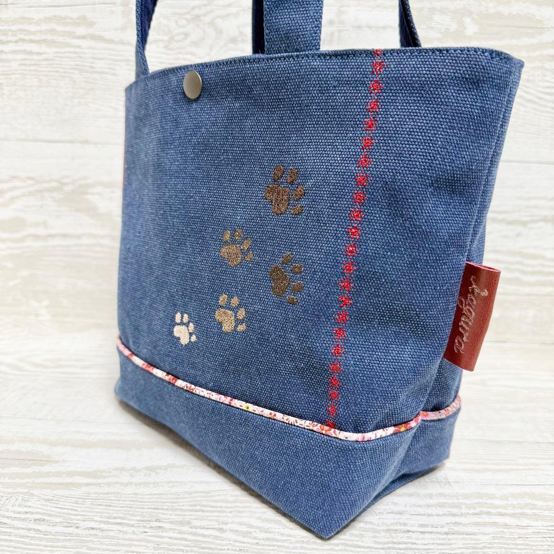 アメリカンショートヘアー刺繍♡ビンテージ帆布のトートバッグ