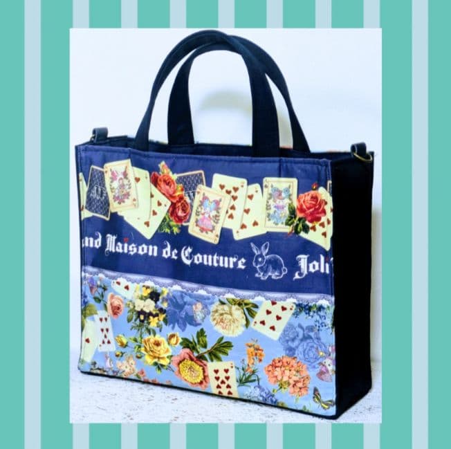 ♡ミケ様♡専用　✿ジョリーフルール✿　【マチ部分合皮のトートバッグ】