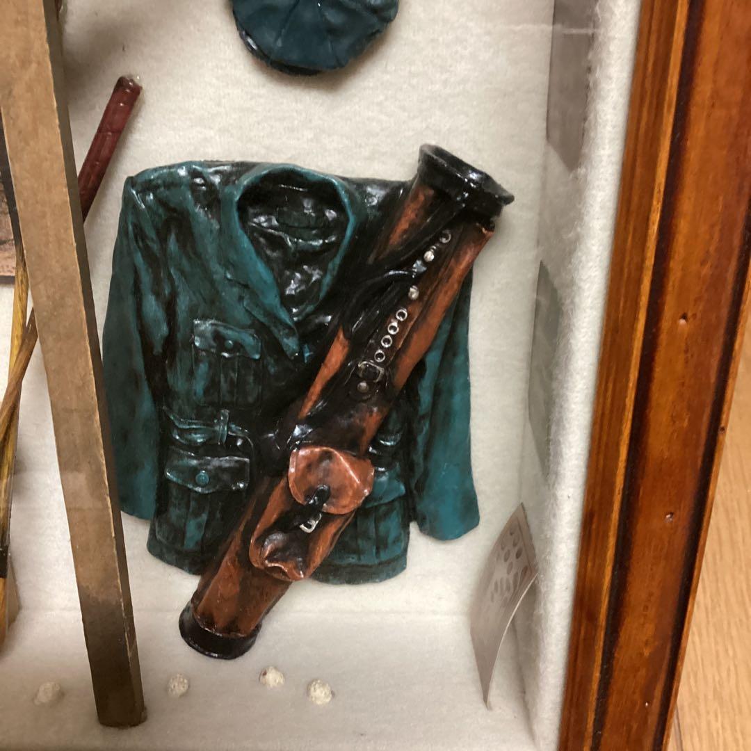 アンティーク　レトロ　木枠　前面ガラス仕様　壁掛　ゴルフセット　メイドイン中国