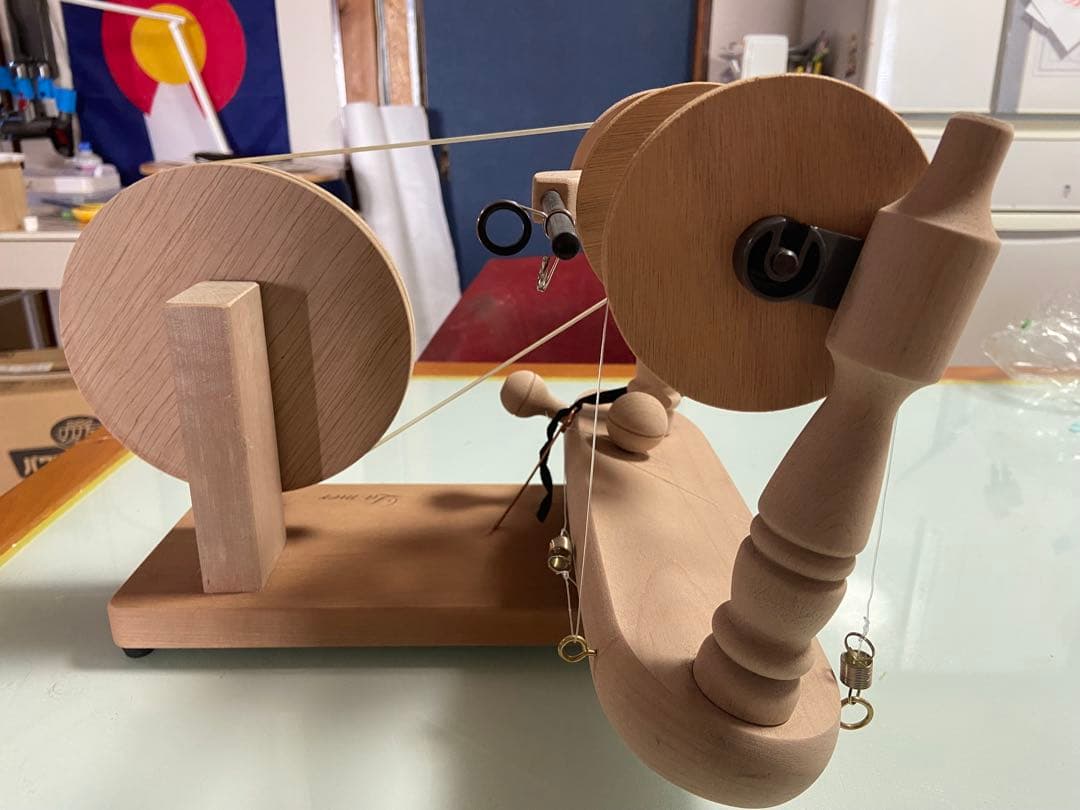 La mer ラメール　木製スピンドル 糸紡ぎ　糸撚り機　糸より