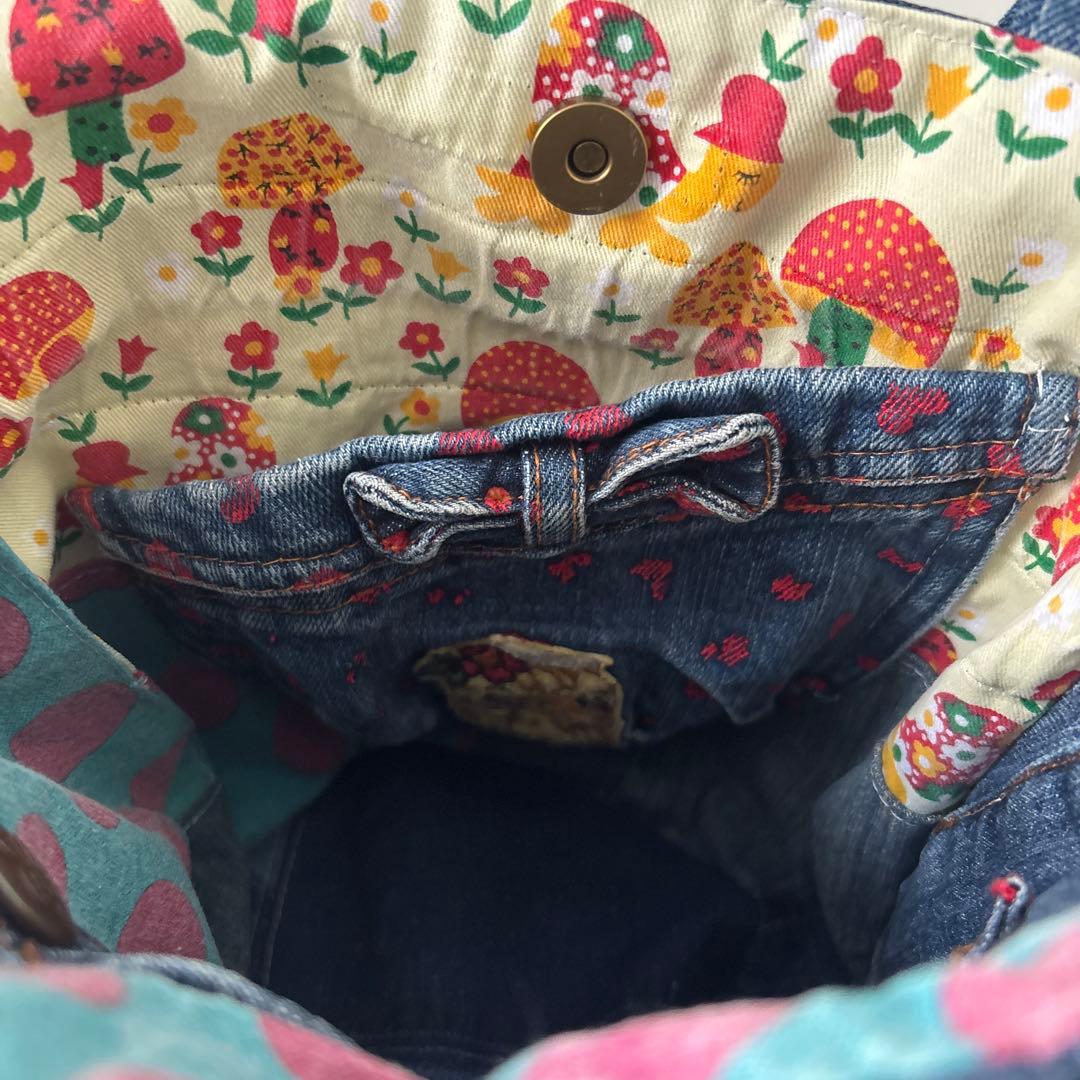 SA様お取り置き 丸底バッグ　デニムリメイク