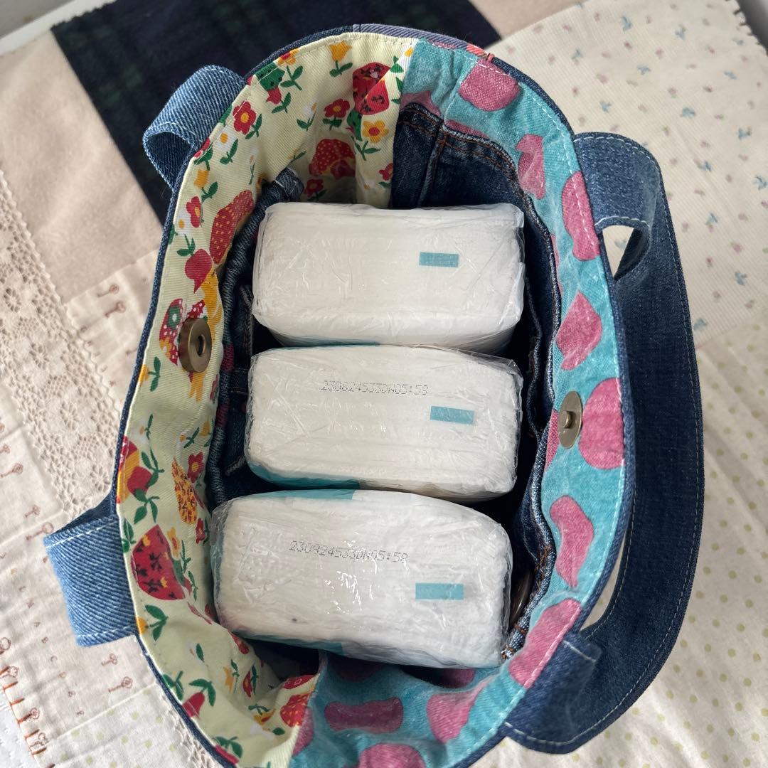 SA様お取り置き 丸底バッグ　デニムリメイク