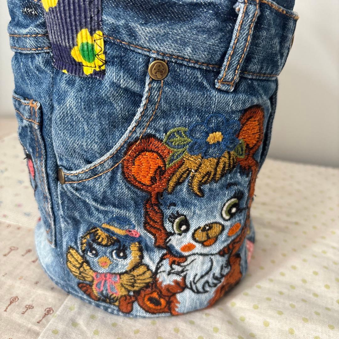 SA様お取り置き 丸底バッグ　デニムリメイク