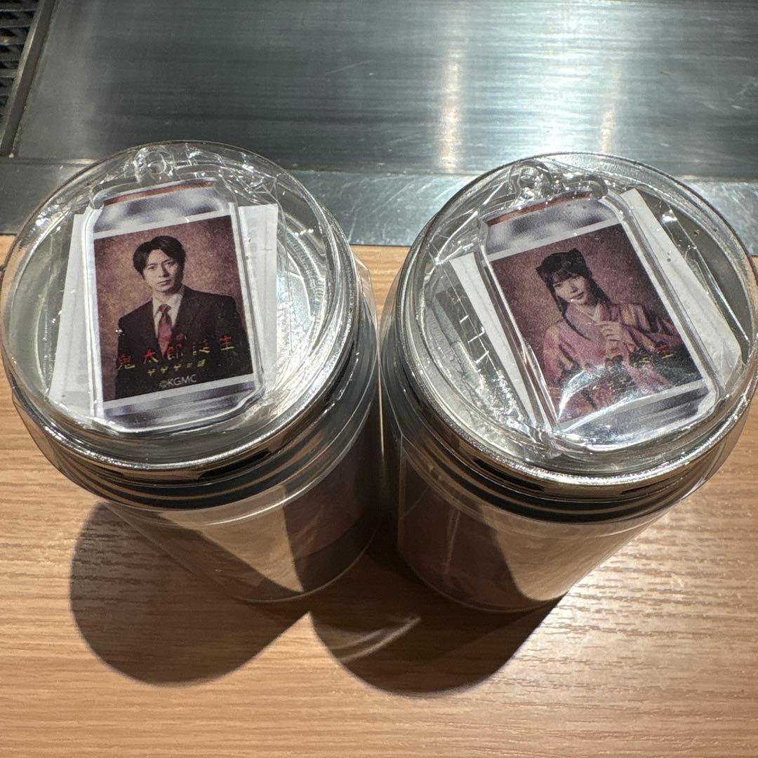 鬼太郎誕生　ゲゲゲの謎　　舞台　ラベル缶　水木　村井良大　アクリルキーホルダー