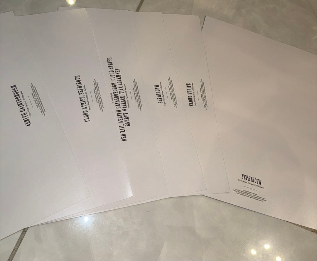 ファイナルファンタジーVII リメイク　厚紙　ポスター　高精細アート