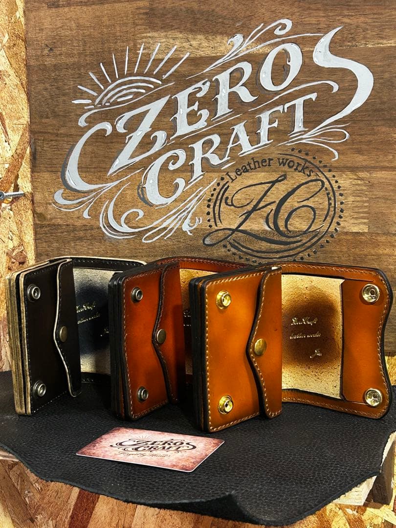 ZERO CRAFT 本革 ミニウォレット / ハンドメイド