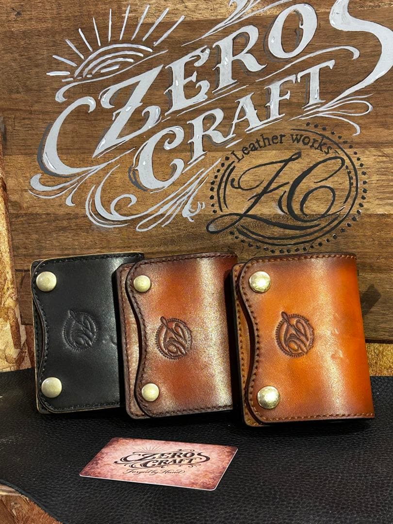 ZERO CRAFT 本革 ミニウォレット / ハンドメイド