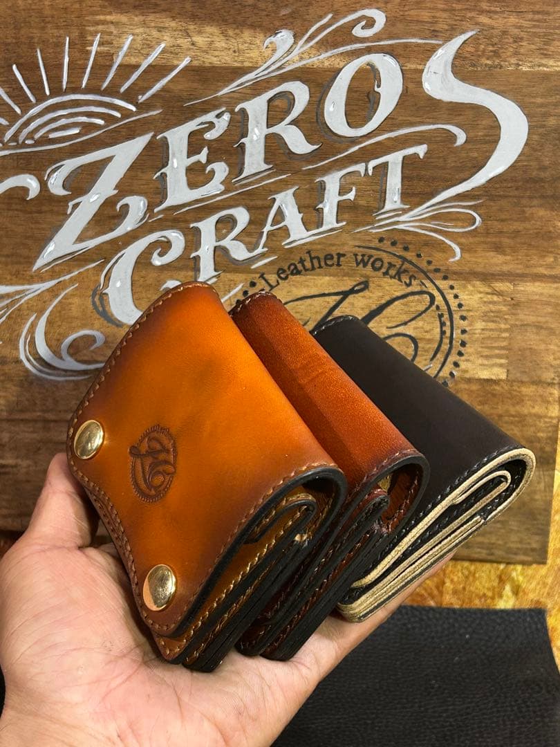 ZERO CRAFT 本革 ミニウォレット / ハンドメイド
