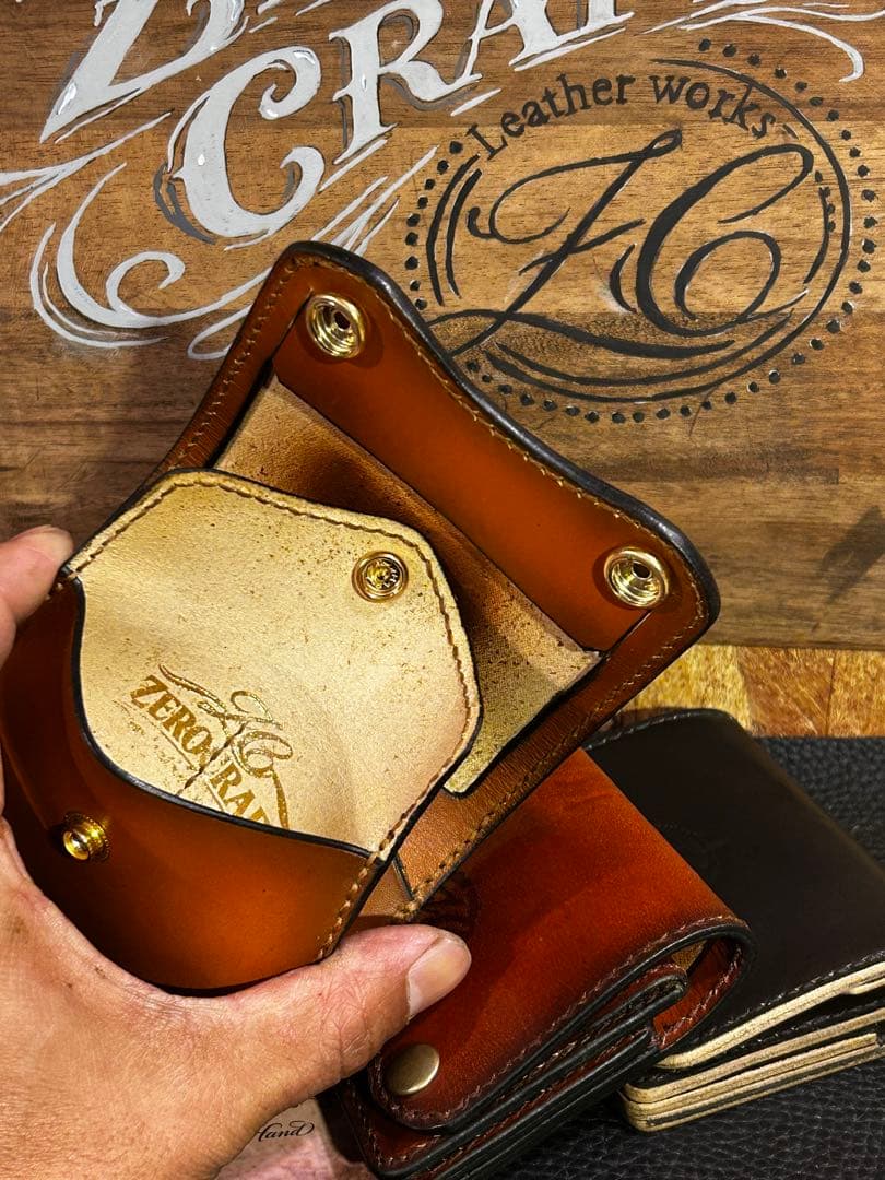ZERO CRAFT 本革 ミニウォレット / ハンドメイド