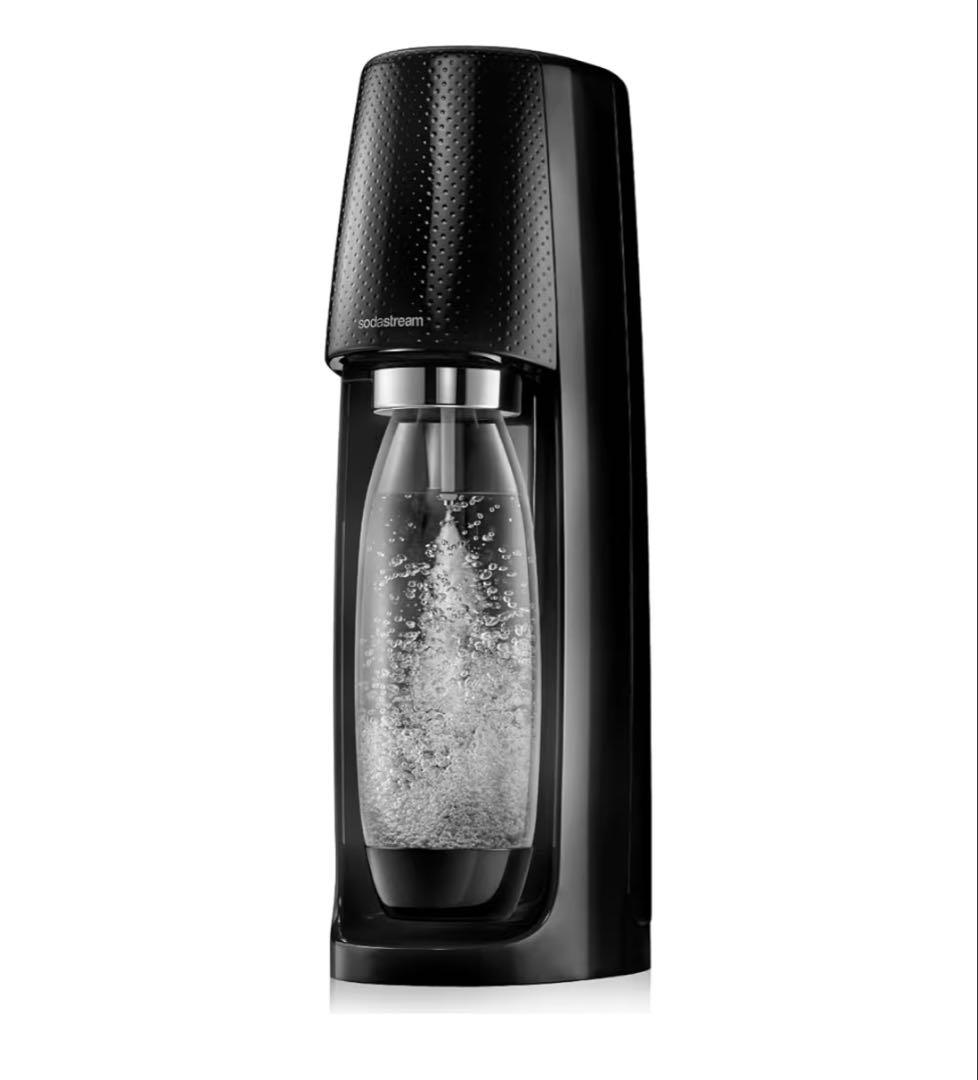 sodastreamSPIRIT ブラック 炭酸水メーカー CO2ボンベ2本付き