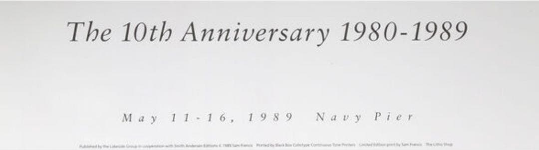 サム・フランシス シカゴ国際アートエキスポ 1989年 ヴィンテージポスター