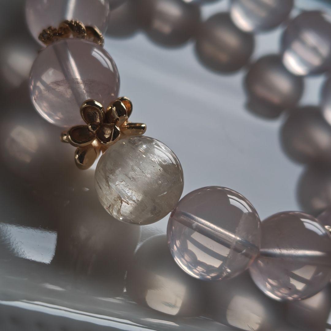 新作　スターピンククオーツ（ダイヤステリズムクオーツ）クンツァイト（ヒデナイト）