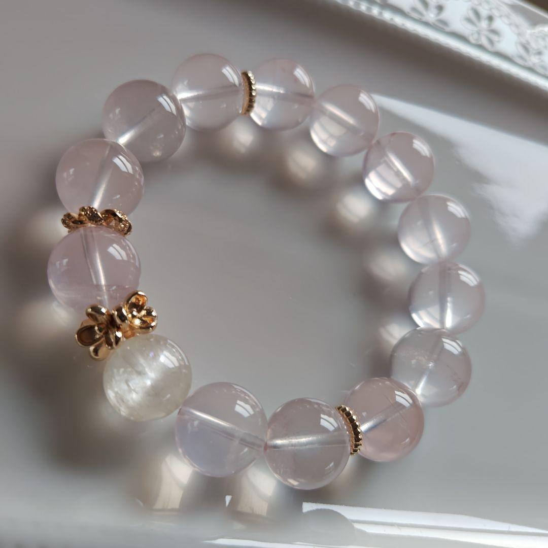 新作　スターピンククオーツ（ダイヤステリズムクオーツ）クンツァイト（ヒデナイト）